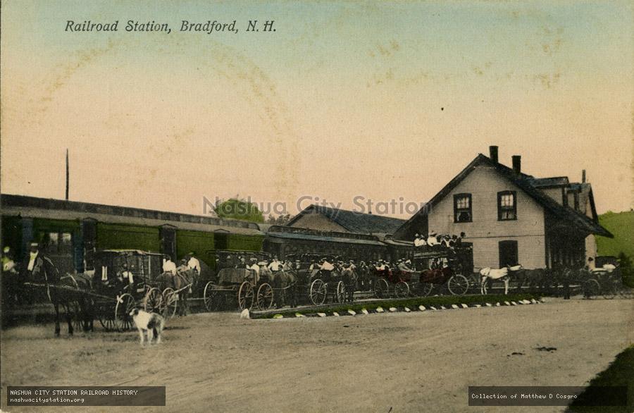 Postcard: Railroad Station, Bradford, New Hampshire